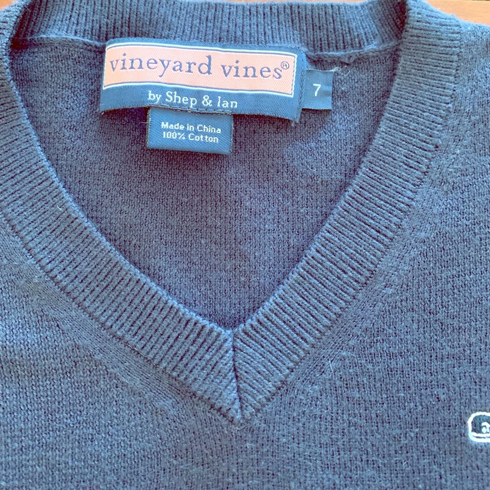 Vineyard Vines Navy Vneck Sweater